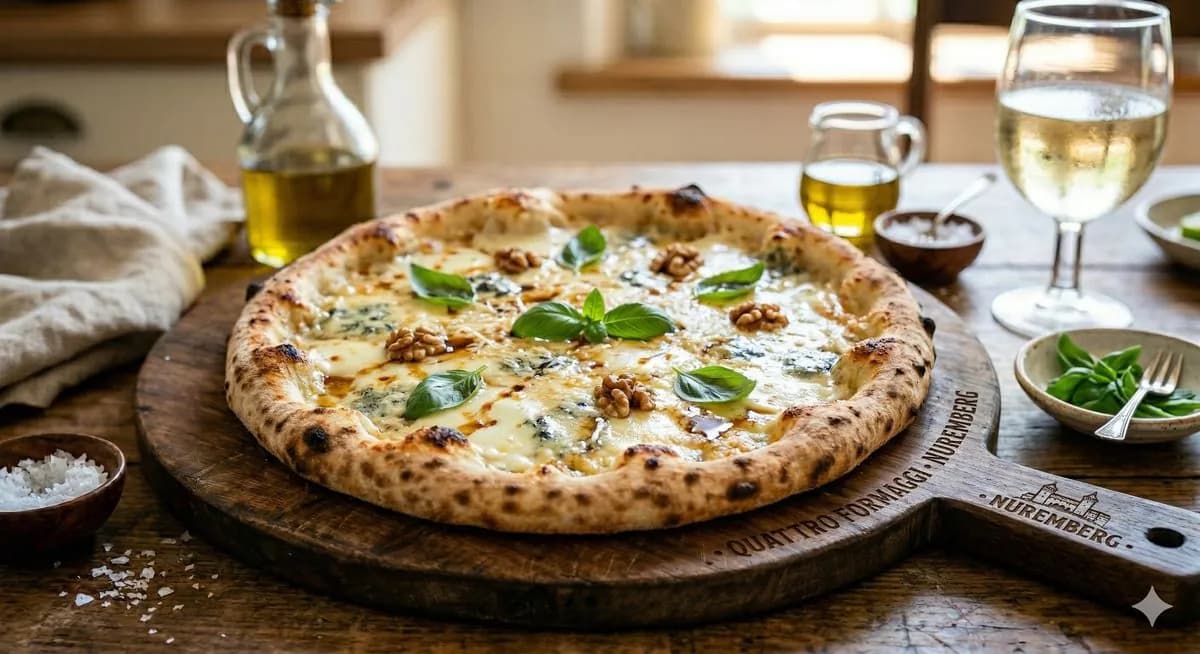 Quattro formaggi pizza