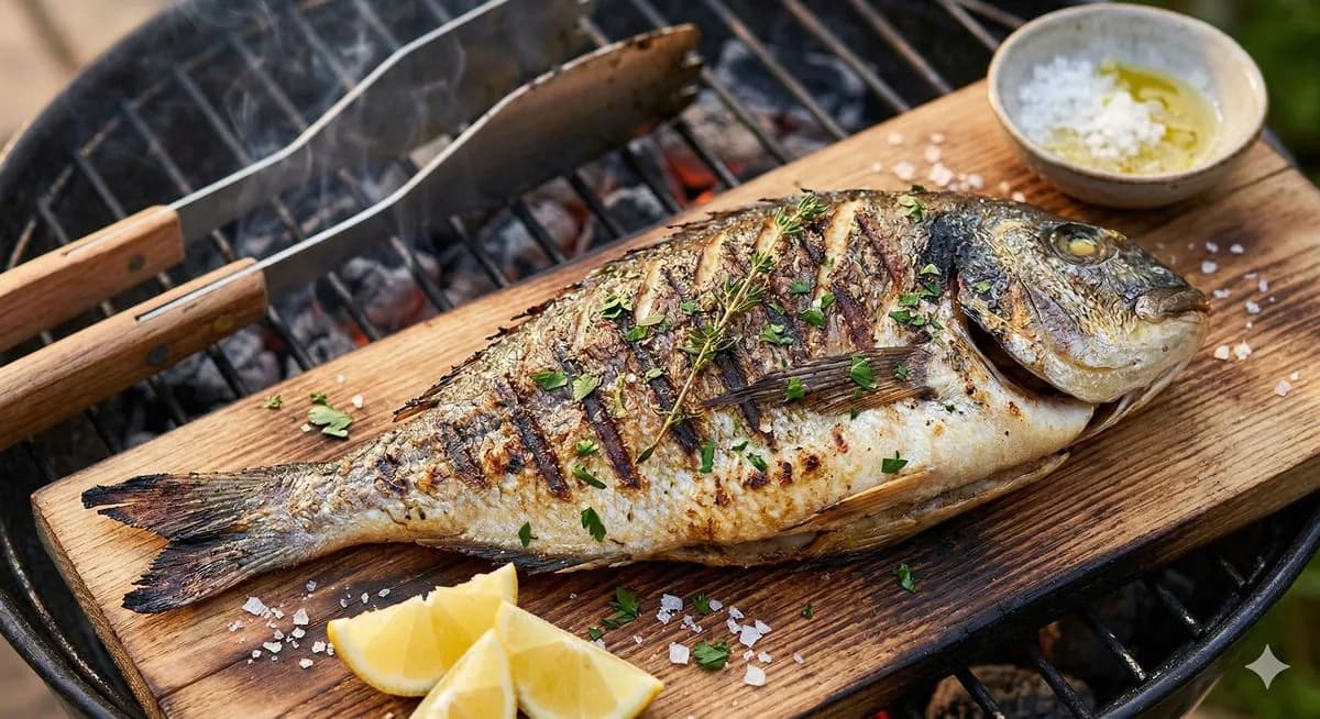Sea bream from the grill